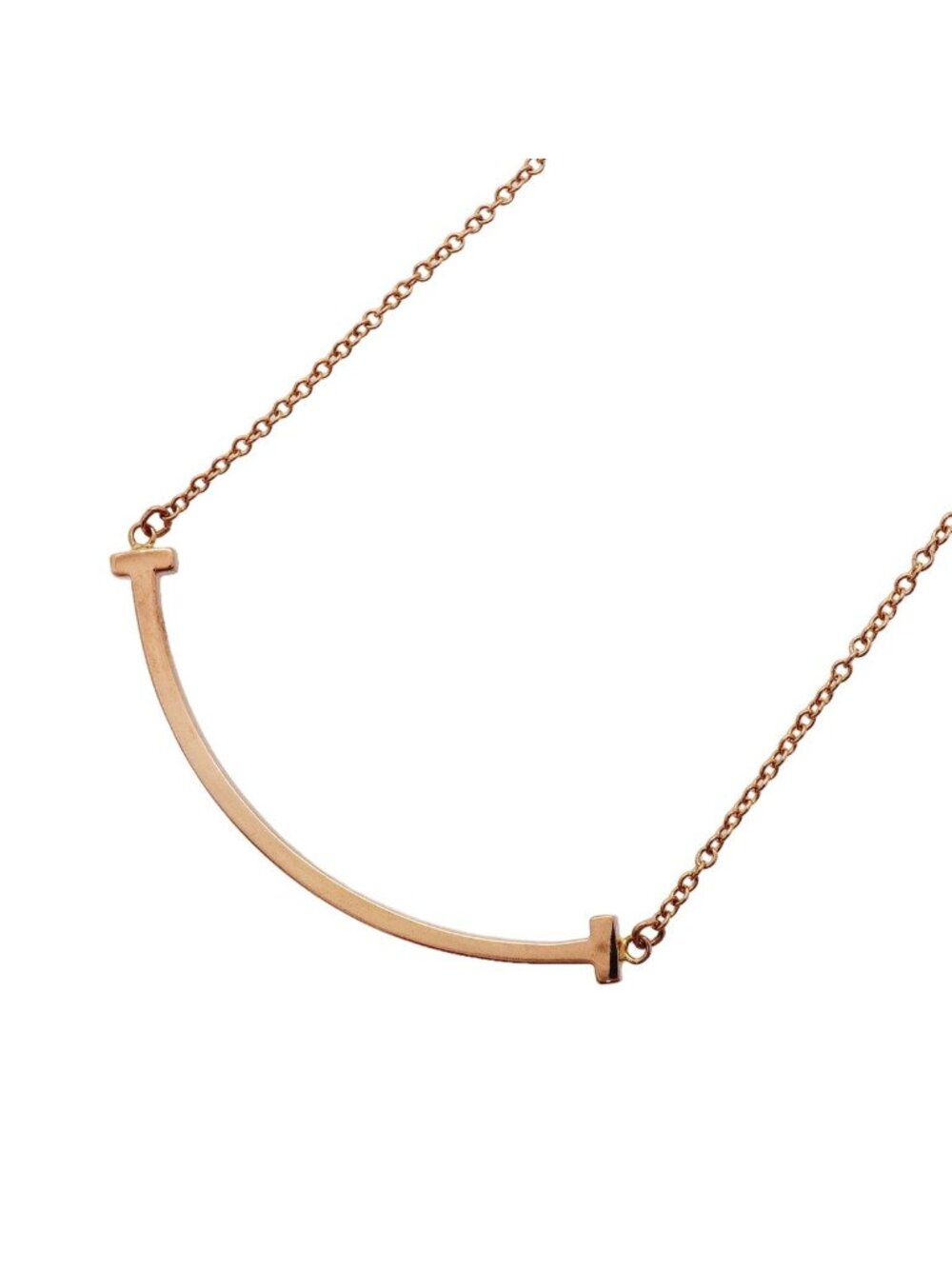 Tiffany & Co Necklace T Smile Small 18k Pink Gold